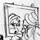 Fragmento del boceto para el Café de Levante de Leonardo Alenza Fragmento del boceto para el Café de Levante de Leonardo Alenza