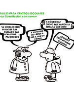 Taller escolar La Constitución con humor