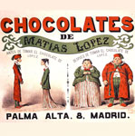 Cartell publicitari de Chocolates de Matías López