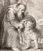 Dibujo religioso. San Jerónimo