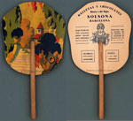 Paipái publicitario. 1930-1940.Galletas y chocolates Solsona. Barcelona