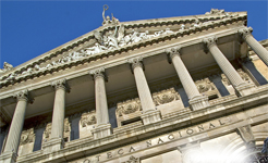 En la imagen fachada de la Biblioteca Nacional de España