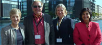 Dame Lynne Brindley, Elisabeth Niggemann, Gunnar Sahlin y Glòria Pérez-Salmerón