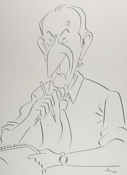 Siro López Lorenzo: caricatura de Mingote