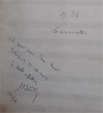 Manuscrito de Pablo Sarasate