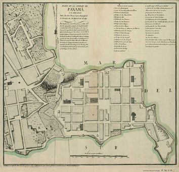 Panamá. Planos de población. 1789