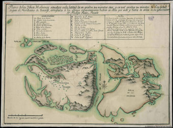 Malvinas (Islas). Mapas militares. Ca. 1769 