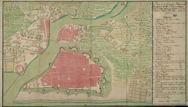Manila (Filipinas). Planos de población. Ca. 1766 