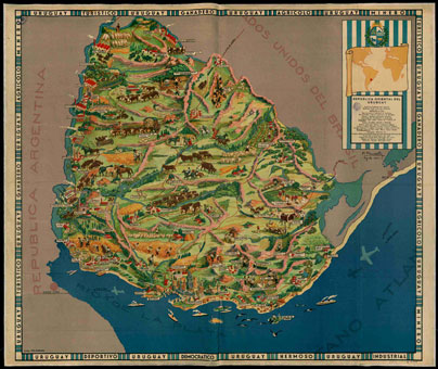 Uruguay. Mapas generales. 1936