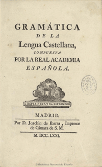 Gramática de la lengua castellana