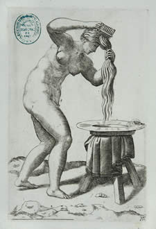 Scultori, Adamo (ca. 1530-1587). Mujer peinándose