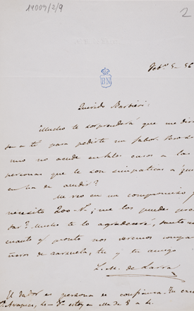 Carta de Luis Mariano de Larra