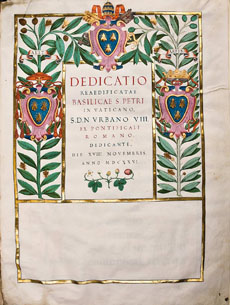 Bendición de la basílica de San Pedro por Urbano VIII