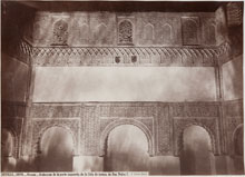 Laurent, J. Sevilla. Alcázar. Arabescos de la parte izquierda de la Sala de justicia de don Pedro I. [ca. 1870]