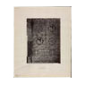 Laurent, J. Granada, detalle de la pared de la Sala de la Barca, con escala de 1 m. (Alhambra). [ca. 1870].