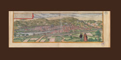 BRAUN, Georg (1541-1622). Vista de la ciudad de Florencia, en Civitates Orbis Terrarum. Liber Primus.