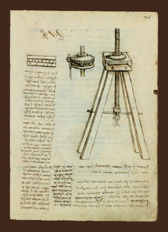 LEONARDO DA VINCI. Códice Madrid I (f. 26r.)