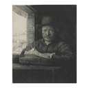 REMBRANDT HARMENSZOON VAN RIJN (1606-1669). [Rembrandt dibujando junto a una ventana]