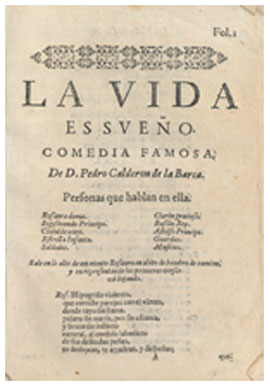 CALDERÓN DE LA BARCA, Pedro (1600-1681). Primera parte de comedias de don Pedro Calderón de la Barca