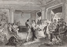 Fète a Sta. Cruz de Nano. Dibujo de Mlle. Marcelle Lancelot