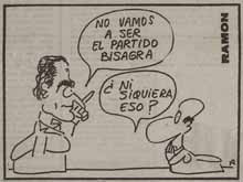 L. Lavilla, candidato de UCD, en las elecciones de 1982. Ramón. Pueblo, Madrid. nº 13409, 23/10/1982.