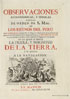 Portada de Observaciones astronomicas y phisicas
