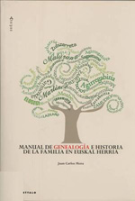 Portada del Manual de genealogía e historia de la familia en Euskal Herria