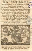 kalendario astronomico y astrologico...(1778?)