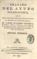 Tratado del ayuno eclesiástico...(1807)