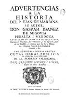 Advertencias a la historia del P. Juan de Mariana...(1746)