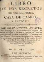 Libro de los secretos de agricultura...(1722)
