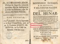 Novenario sagrado...(1744)