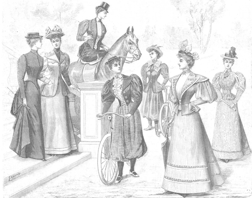 Trajes de bicicleta para señoras, en La Moda Elegante