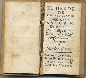 Gracián, Baltasar. El Heroe de Lorenzo Gracián
