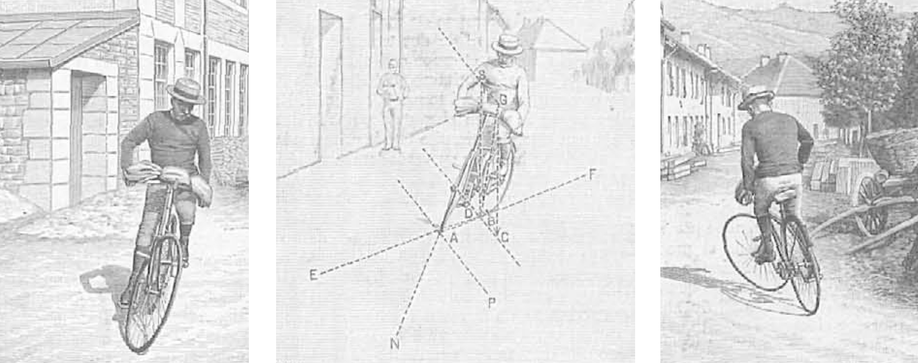 Primeras fotografías de bicicleta en la prensa, en La Ilustración Artística