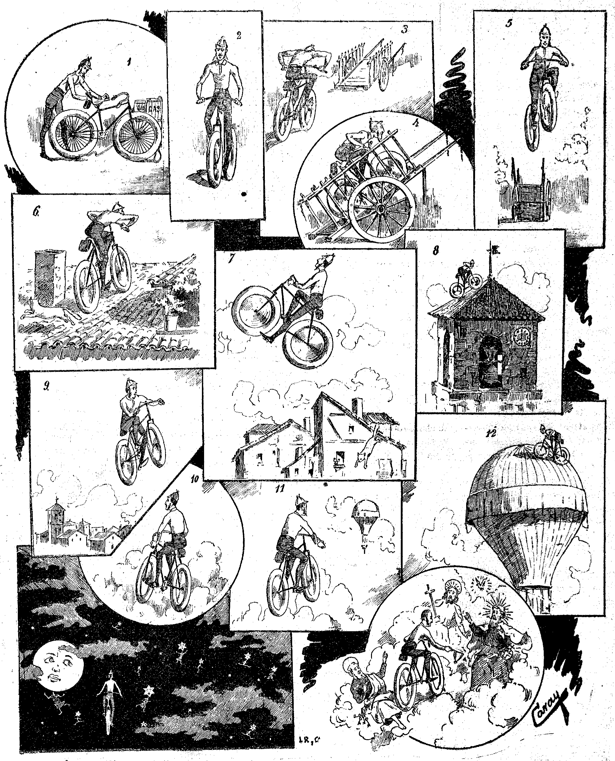 La velocipedomanía, en la revista La Gran Vía