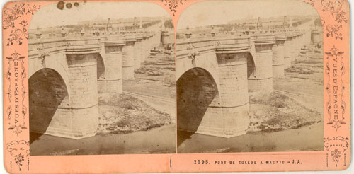 Fotografía estereoscópica del Puente de Toledo