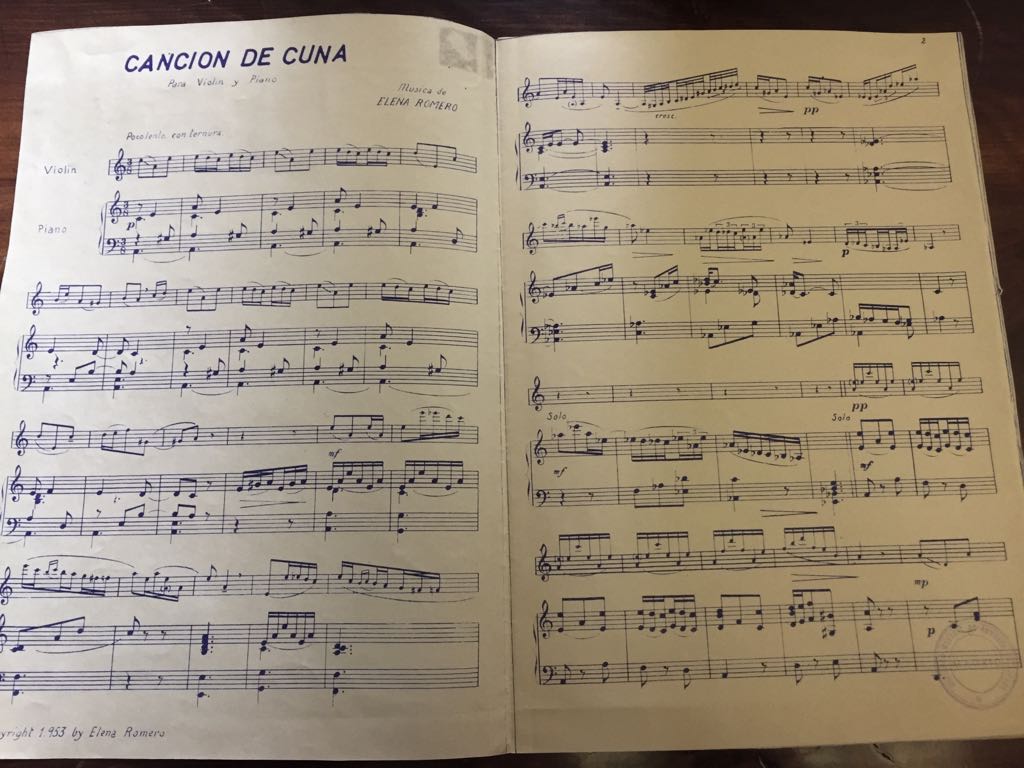 Partitura Canción de cuna (1953)