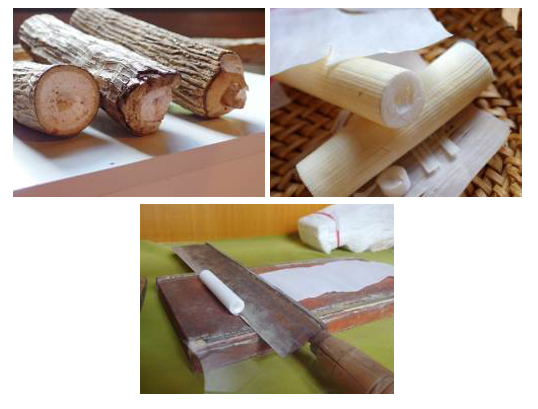 Forma de preparación del soporte de las pinturas chinas