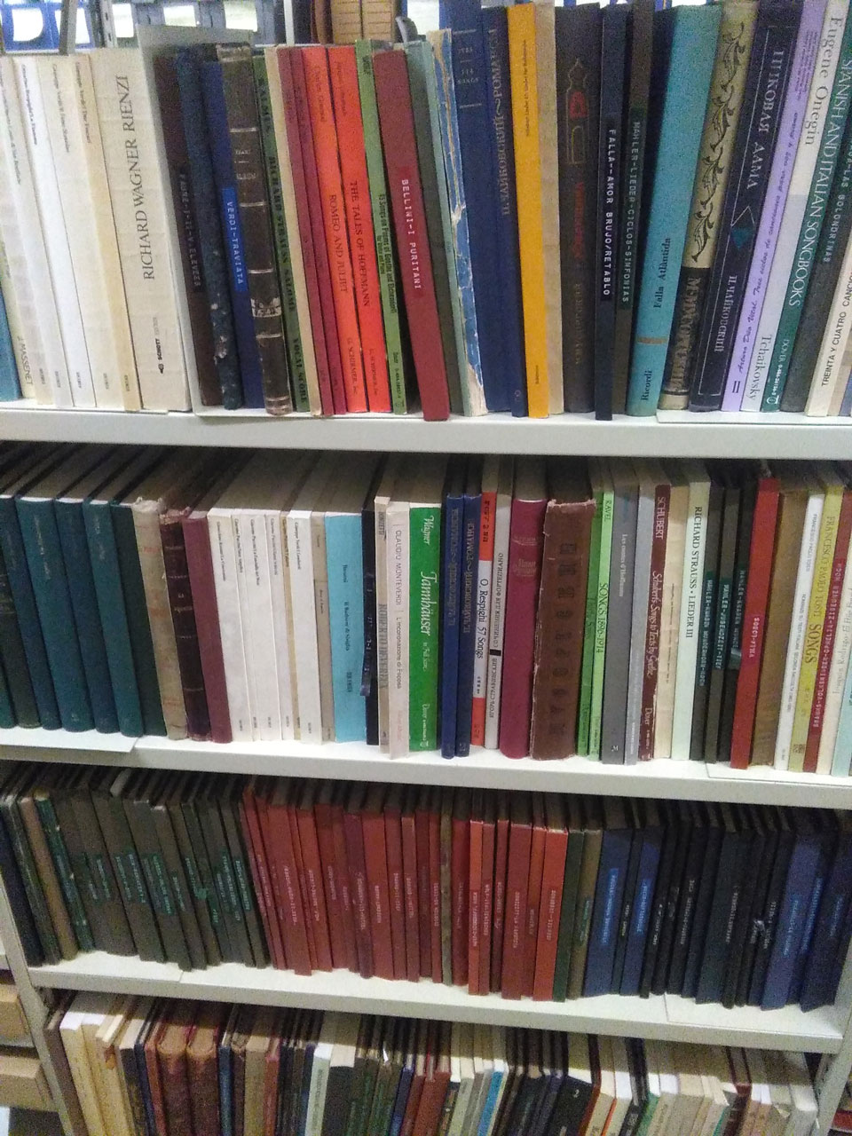 Parte del Archivo Personal de Miguel Zanetti en el depósito de Música y Audiovisuales de la BNE