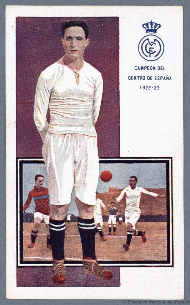 Postal de Santiago Bernabéu. Chocolates Amatller (1922-1923)