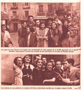 Agraciados con el gordo en el sorteo de 1935, en la revista Crónica