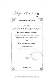 Cervantes teólogo, 1870
