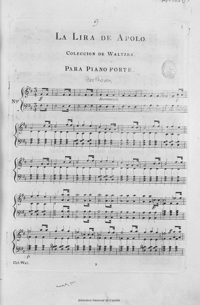 Colección de waltzes, editada por Bartolomé Wirmbs