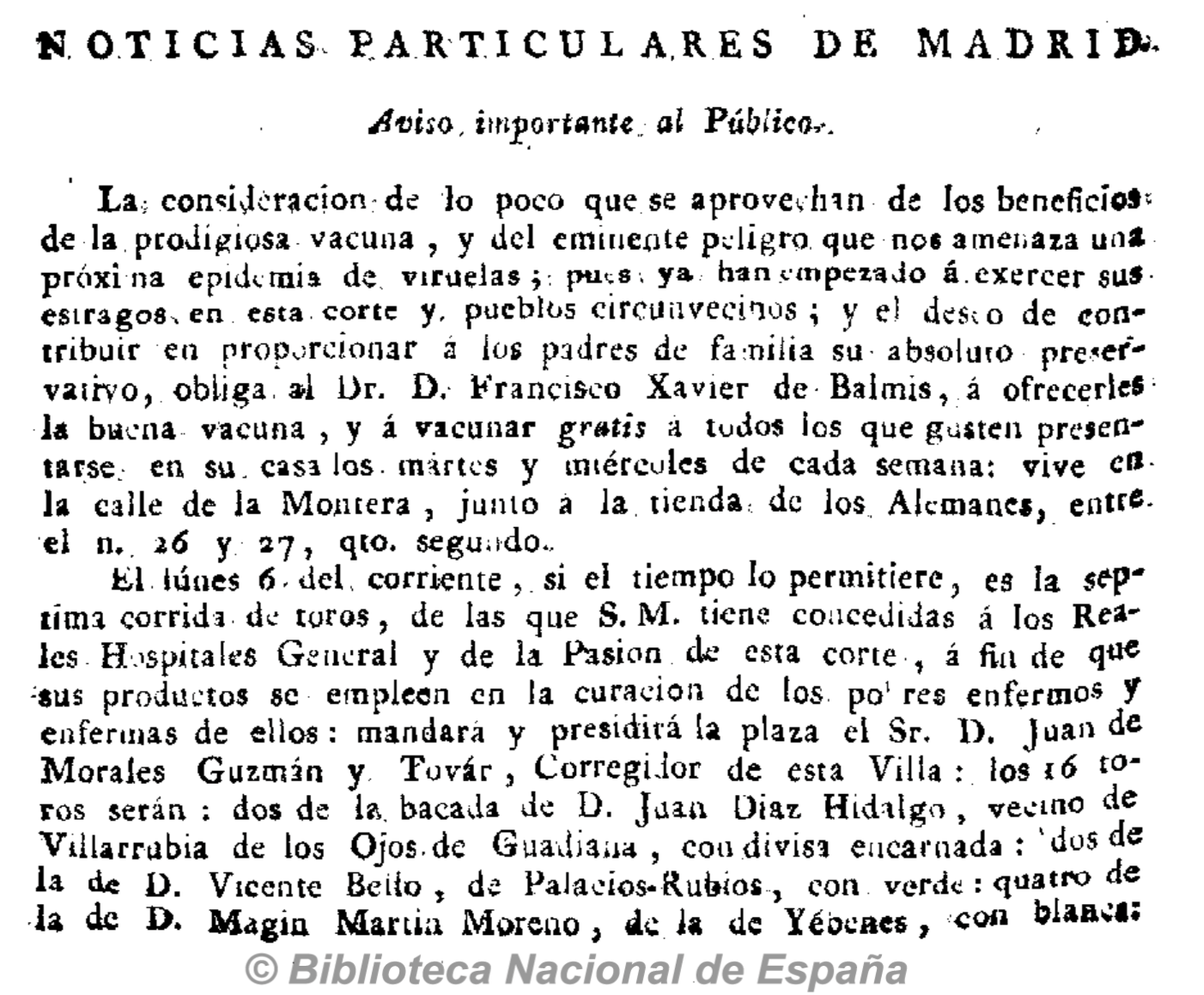 Diario de Madrid 4-6-1803