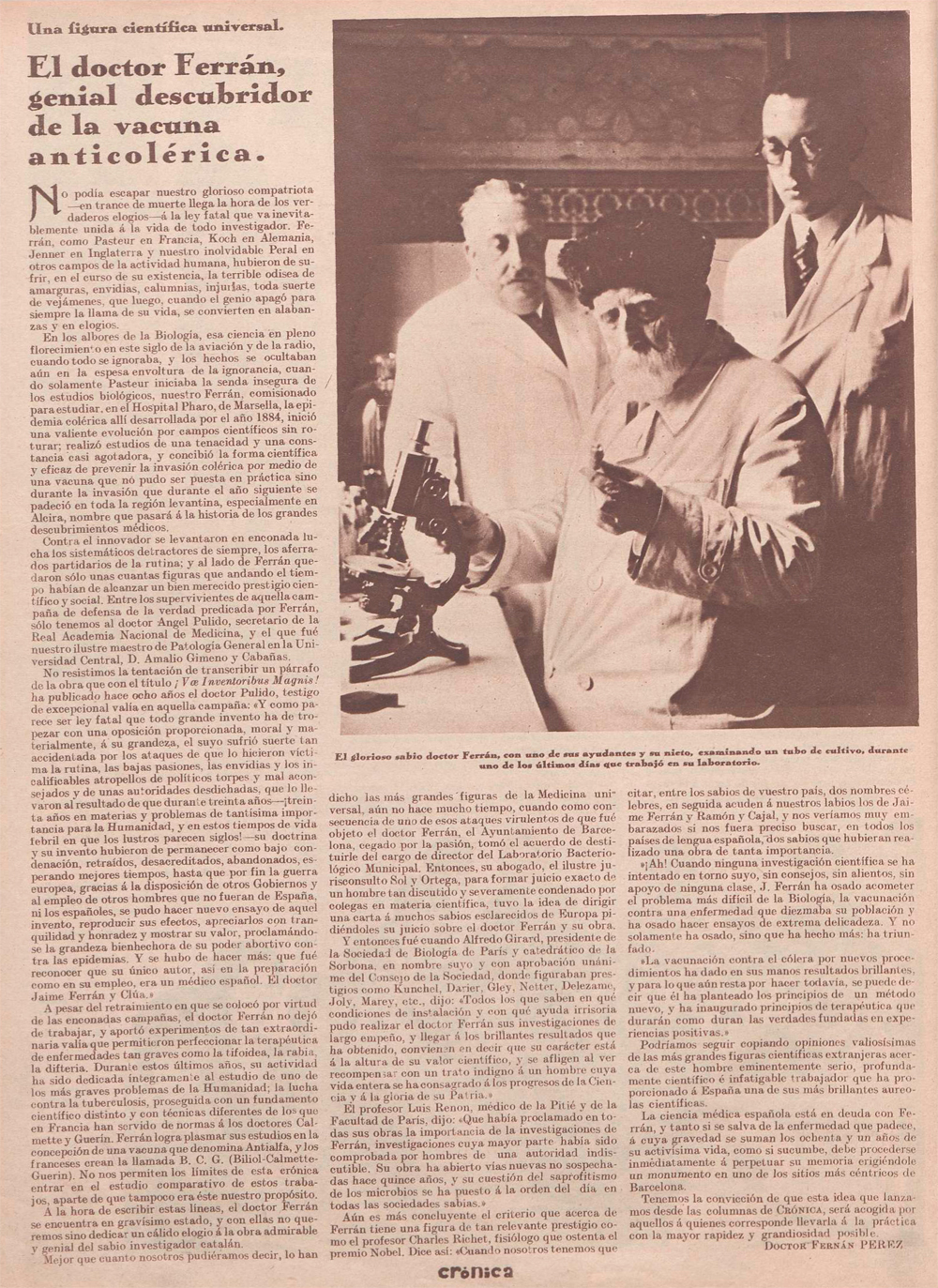 Crónica, 24 de noviembre de 1929