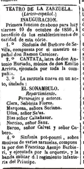 Fragmento Diario Oficial de Avisos de Madrid (10.10.1956)
