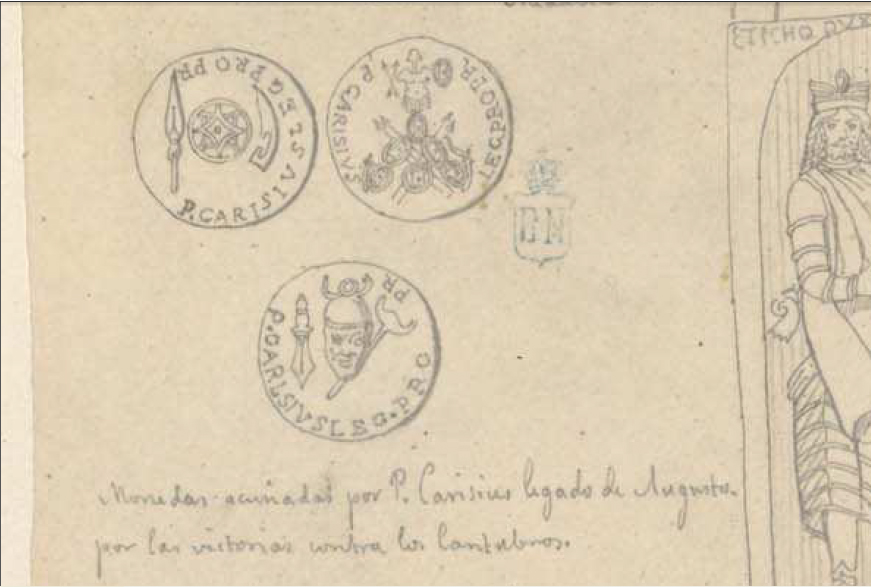 DIB/16/19/267 [Monedas antiguas y cetros] Castellano, Manuel (1826-1880)
