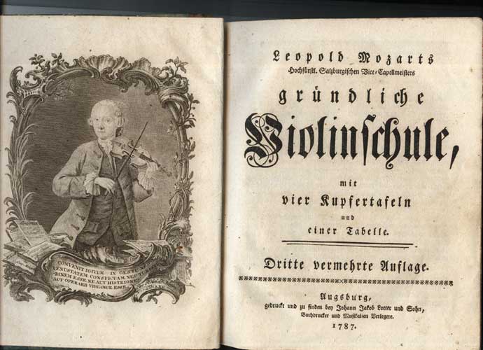 Lámina de una obra del padre de Mozart