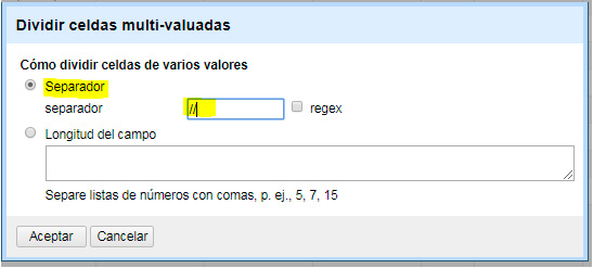Dividir celdas multi-valuadas en Open Refine